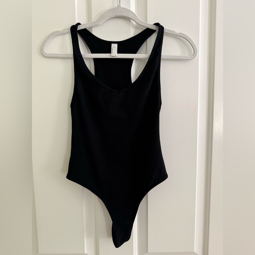American Apparel Black Sleeveless Bodysuit Womens Size MD - Picture 3 of 4